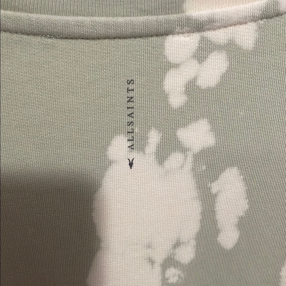 All Saints Green and Cream Tie-Dye Sweatshirt - Picture 2 of 5